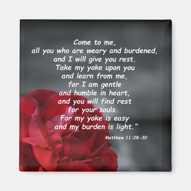 Imán Mateo 11:28-30 (Frente)