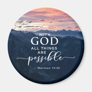 Imán Mateo 19:26 Con Dios todas las cosas son posibles