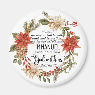 Imán Mateo 1:23 Immanuel Dios con nosotros Navidades Fl