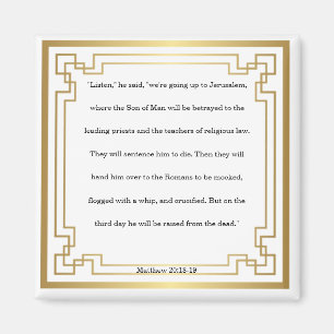 Imán Mateo 20: 18-19, Biblia Verse,