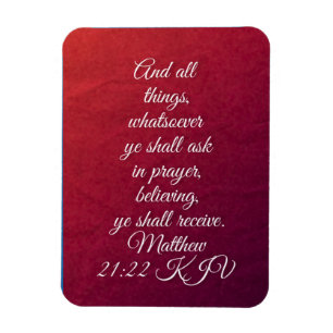 Imán Mateo 21:22 Verso de la Biblia KJV