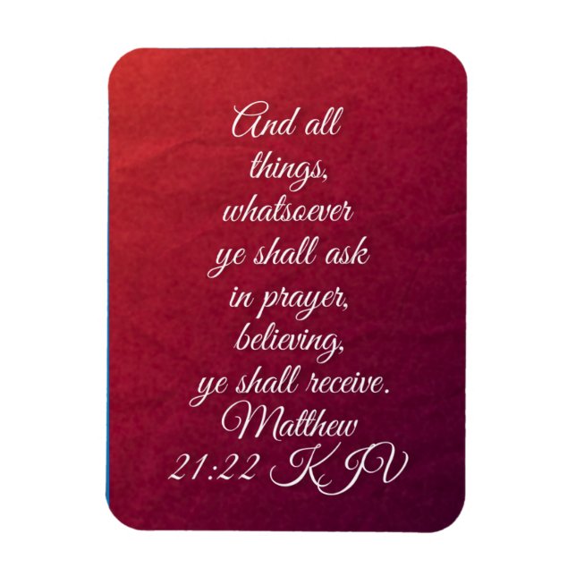 Imán Mateo 21:22 Verso de la Biblia KJV (Vertical)