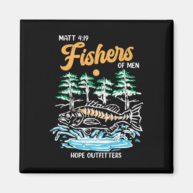 Imán Mateo 419 Pescadores De Padres Pesqueros Cristiano (Frente)