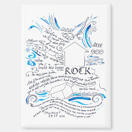 Imán Mateo 7 24 27 Casa en el Verso de la Biblia de Roc