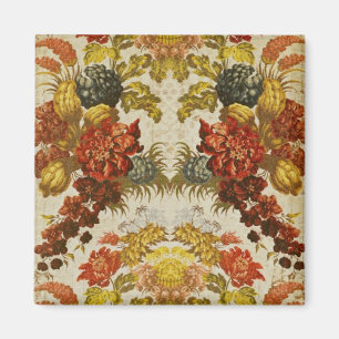 Imán Materia textil con un estampado de flores de