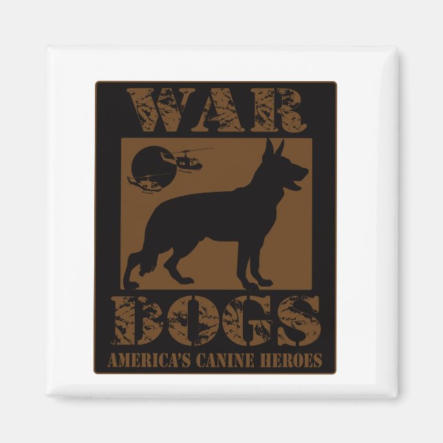 Imán Material gráfico de perros-guerra (Frente)
