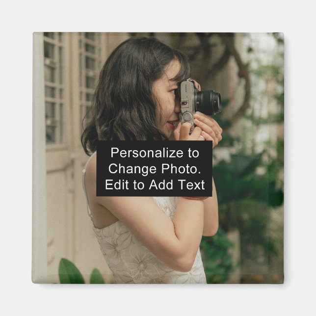 Imán Material gráfico fotográfico personalizado persona (Frente)