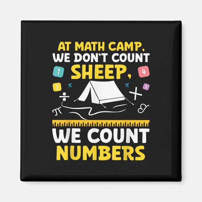 Imán Math Camp Math Camper Matemático Camping Mathem (Frente)