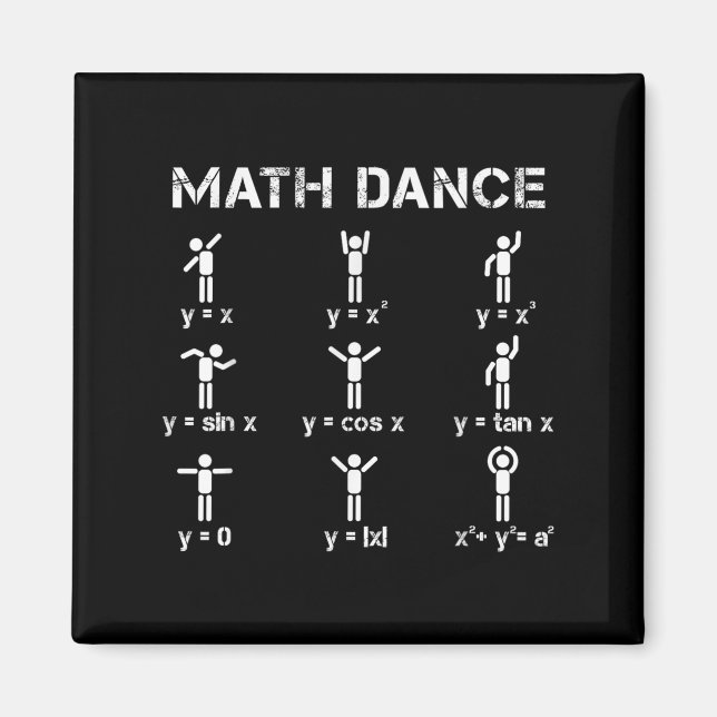 Imán Math Dance Funciones algebraicas Graciosa Camisa d (Frente)