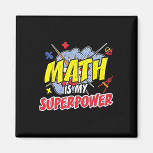 Imán Math Es Mi Superpotencia Divertida Enseñando El Dí