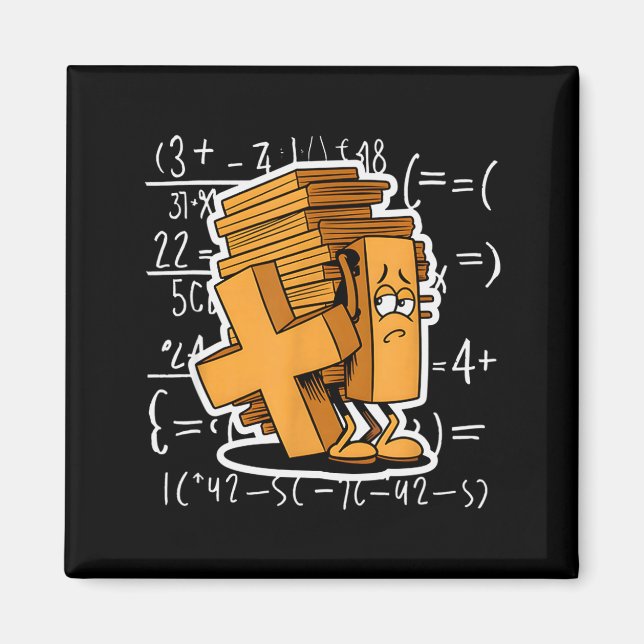 Imán Math Overload Funny Equation Cartoon  (Frente)