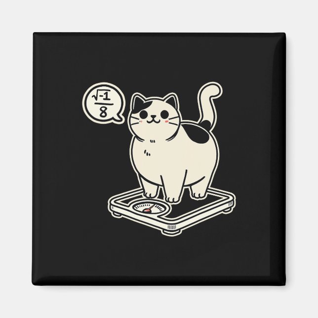 Imán Math Pun Cat me sobrecrea más de 8 divertidos prof (Frente)