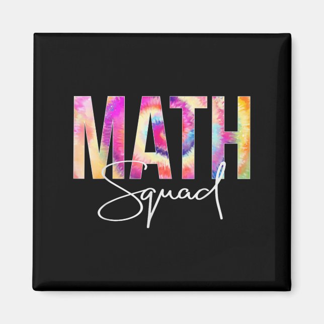 Imán Math Squad Tie Dye Back To School Women Appreciati (Frente)