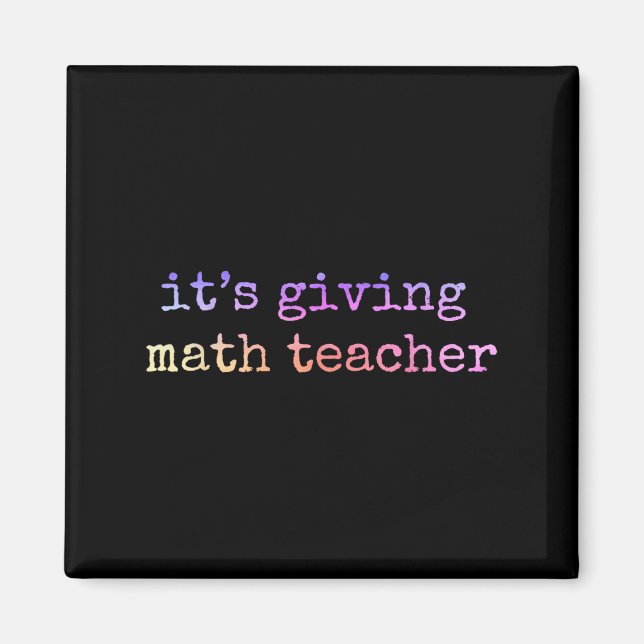 Imán Math Teacher Apreciación Geometría Matemática E (Frente)