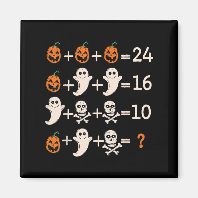 Imán Math Teacher Halloween Algebra Operation Mathemati (Frente)