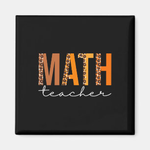 Imán Math Teacher Leopard Squad Cute Fall otoño gracias