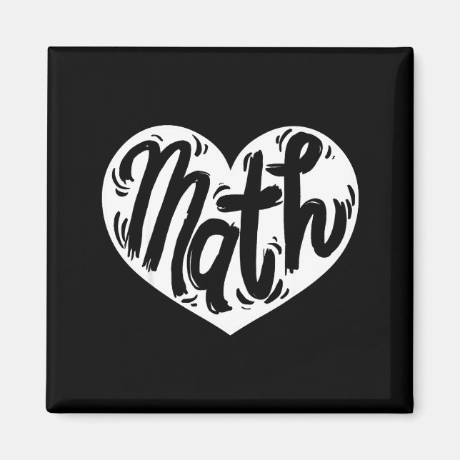 Imán Math Teacher Student Love Valentine's Day  (Frente)