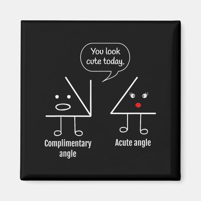 Imán Math Teacher Tee - Complimentary Acute Angle  (Frente)