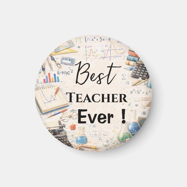 Imán Math Teacher Thank You Gifts | End of School Year (Frente)