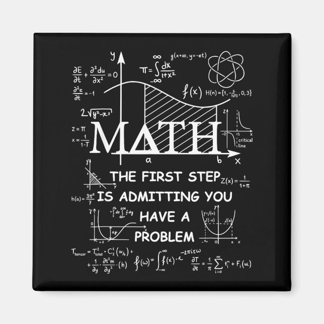Imán Math the first step is admitting have a problem (Frente)