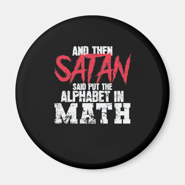 Imán Mathe: Satan Said puso el alfabeto en matemáticas (Frente)