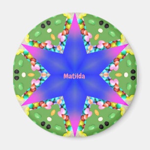 Imán MATILDA ~ Fractal Personalizado de Estrella de Pas