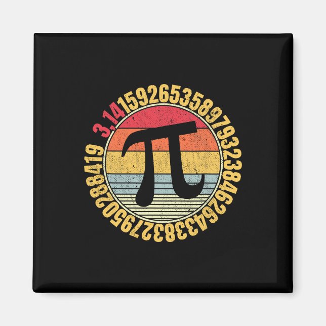 Imán Matleta de símbolos de Nerdy Math Pi (Frente)