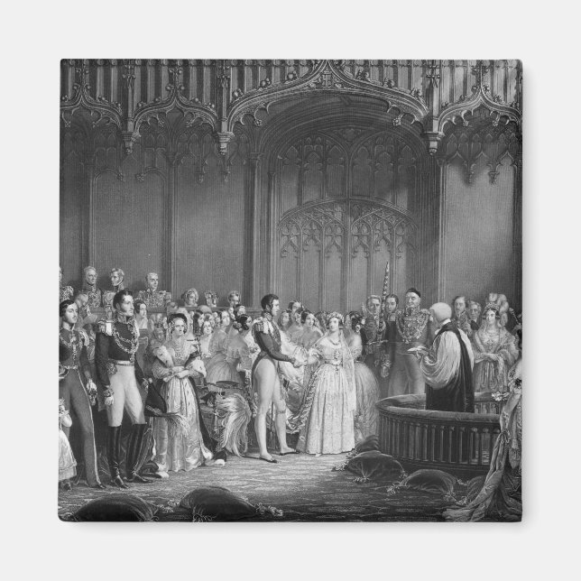 Imán Matrimonio de la Reina Victoria y el Príncipe Albe (Frente)