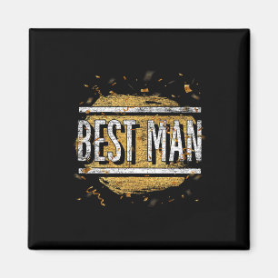 Imán Matrimonio del mejor hombre groomsmen Boda del par