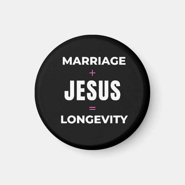 Imán Matrimonio + Jesús = Longevidad (Frente)