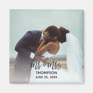 Imán Matrimonio personalizado simple y moderno
