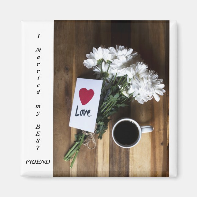 Imán matrimonio y mejor amigo (Frente)