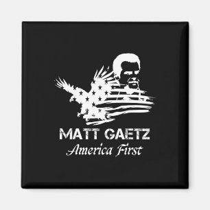 Imán Matt Gaetz Face American Flag Eagle Trump 2024 Est
