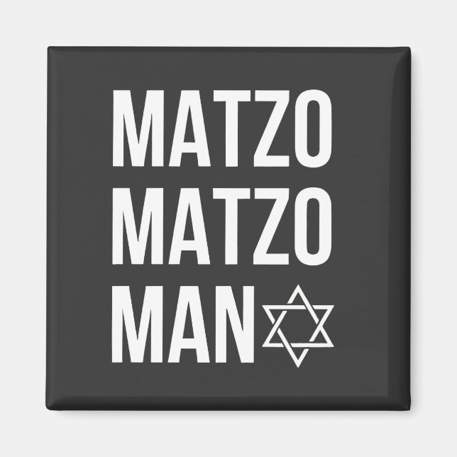 Imán Matzo Matzo Man Hanukkah judío (Frente)
