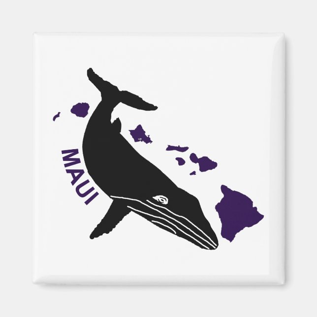Imán Maui - Islas Hawaii-Morado Humpback (Frente)