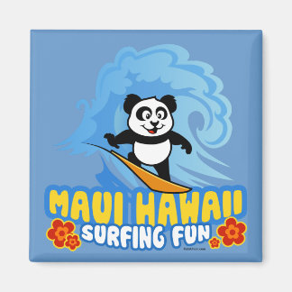 Imán Maui Surfing Panda