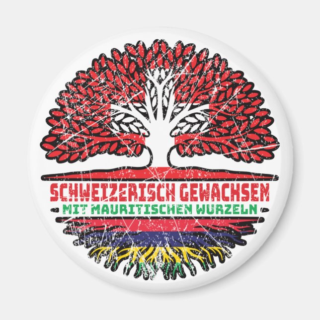 Imán Mauricio Mauritisch Schweizer Schweiz Baum Wurzel (Frente)