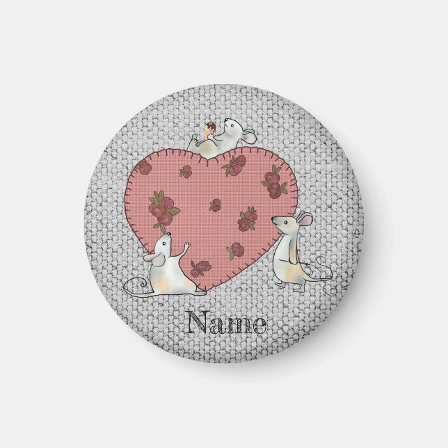 Imán Mäuse nähen Herz (Frente)