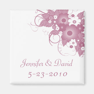 Imán Mauve Bouquet Keepsake Boda Magnet