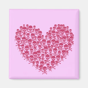 Imán Mauve Skull Heart