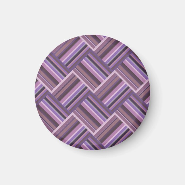 Imán Mauve stripes diagonal weave pattern (Frente)