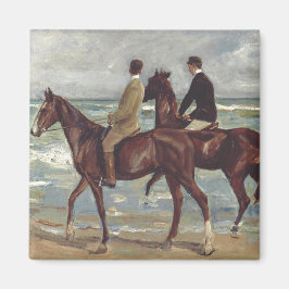 Imán Max Liebermann: Two Riders on the Beach Art