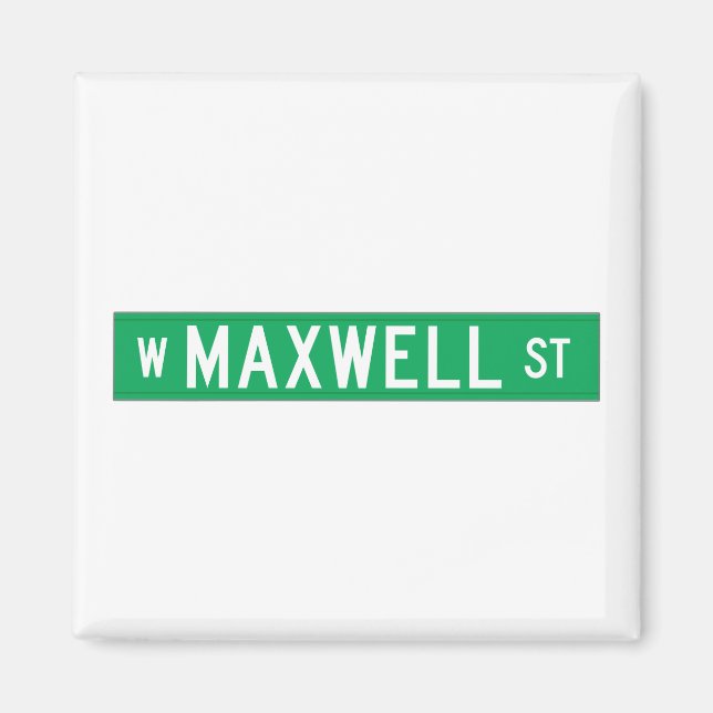 Imán Maxwell Street, Chicago, IL Street Rótulo (Frente)