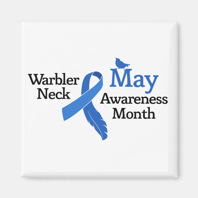 Imán May Warbler Neck Awareness Month (Frente)