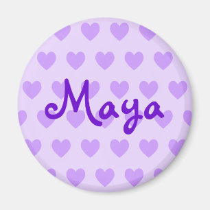 Imán Maya en morado