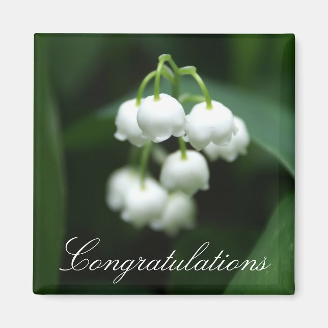 Imán Mayo de lirios blancos (Frente)