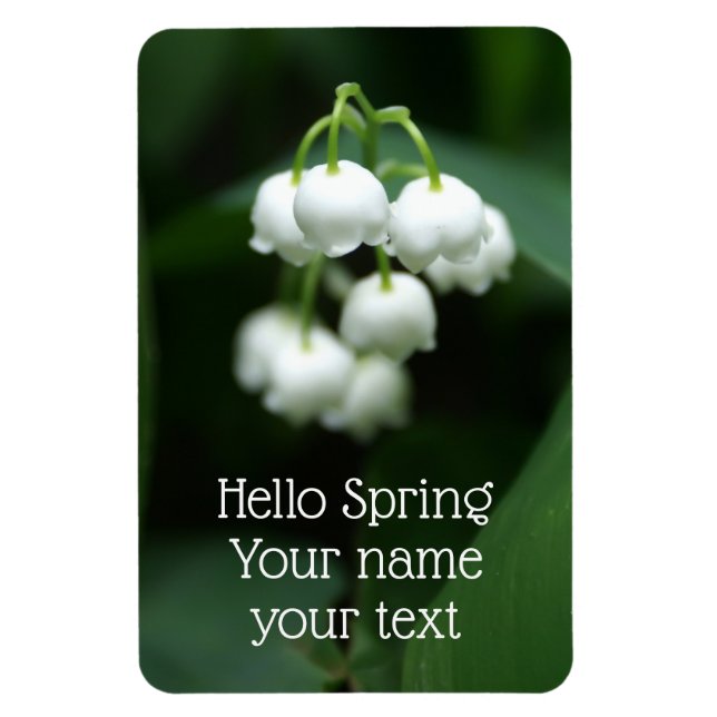 Imán Mayo de lirios blancos (Vertical)