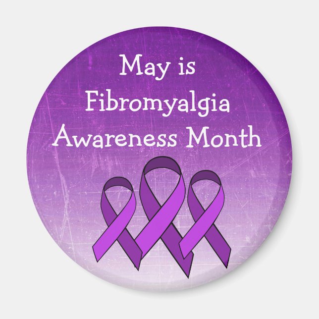 Imán Mayo es Mes de Concienciación sobre Fibromialgia M (Frente)