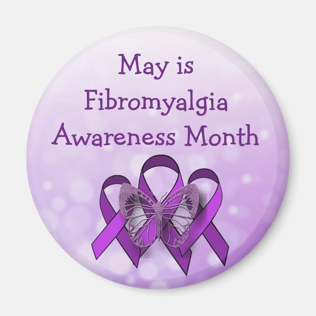 Imán Mayo es Mes de Concienciación sobre Fibromialgia M (Frente)