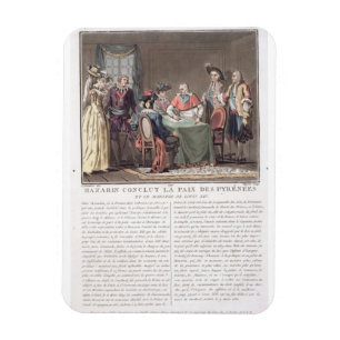 Imán Mazarin cardinal (1602-61) concluye la paz de